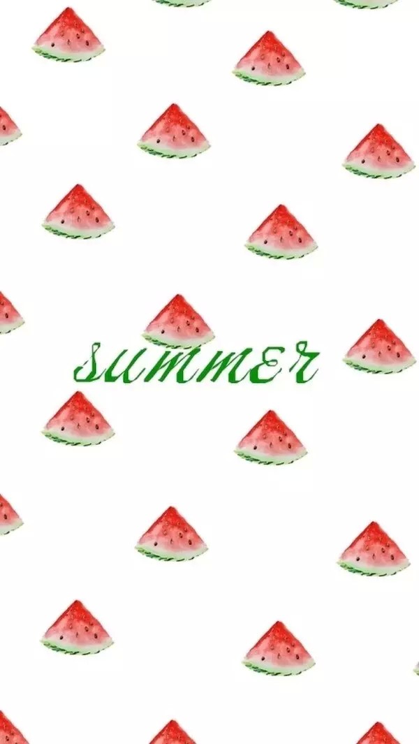 手机壁纸平铺西瓜夏天