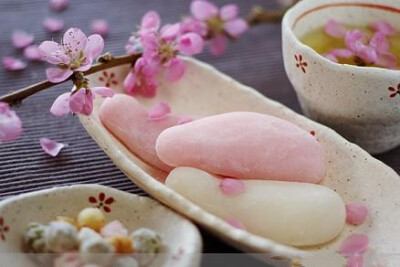日式点心，樱花麻薯（ˉ﹃ˉ）