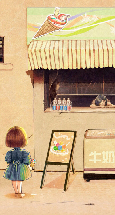 二次元 Girl 壁纸 萌 插画 背景 治愈 ^o^