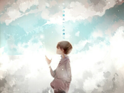 P站【侵删】二次元，插画，美图，素材，手绘，动漫，场景，天空，美少年
