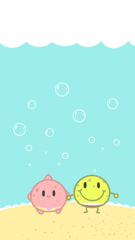 海绵宝宝和派大星的幸福生活.清新壁纸