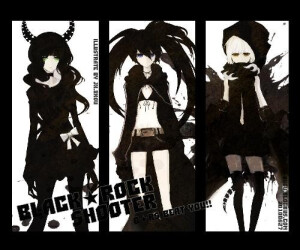 黑岩射手《BLACK★ROCK SHOOTER》 名字(中文)：黑岩射手 名字(英文)：Black★Rock Shooter 名字(日文)：ブラック★ロックシューター 现实世界人物：黑衣麻陶(黒衣マト)