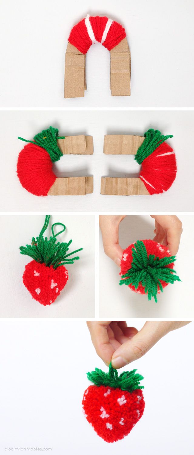 草莓毛线球
