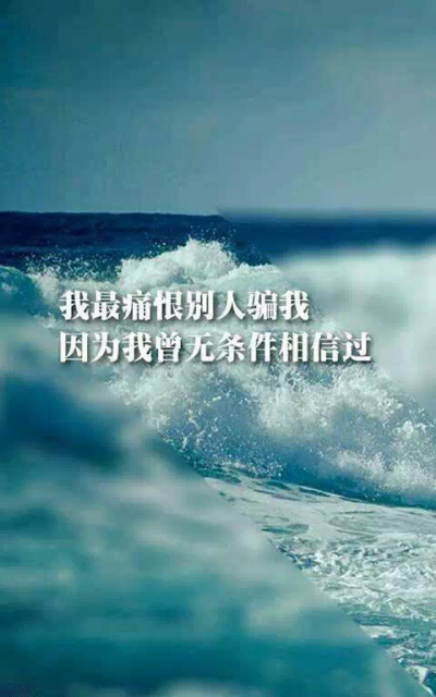 因为我曾无条件的相信过