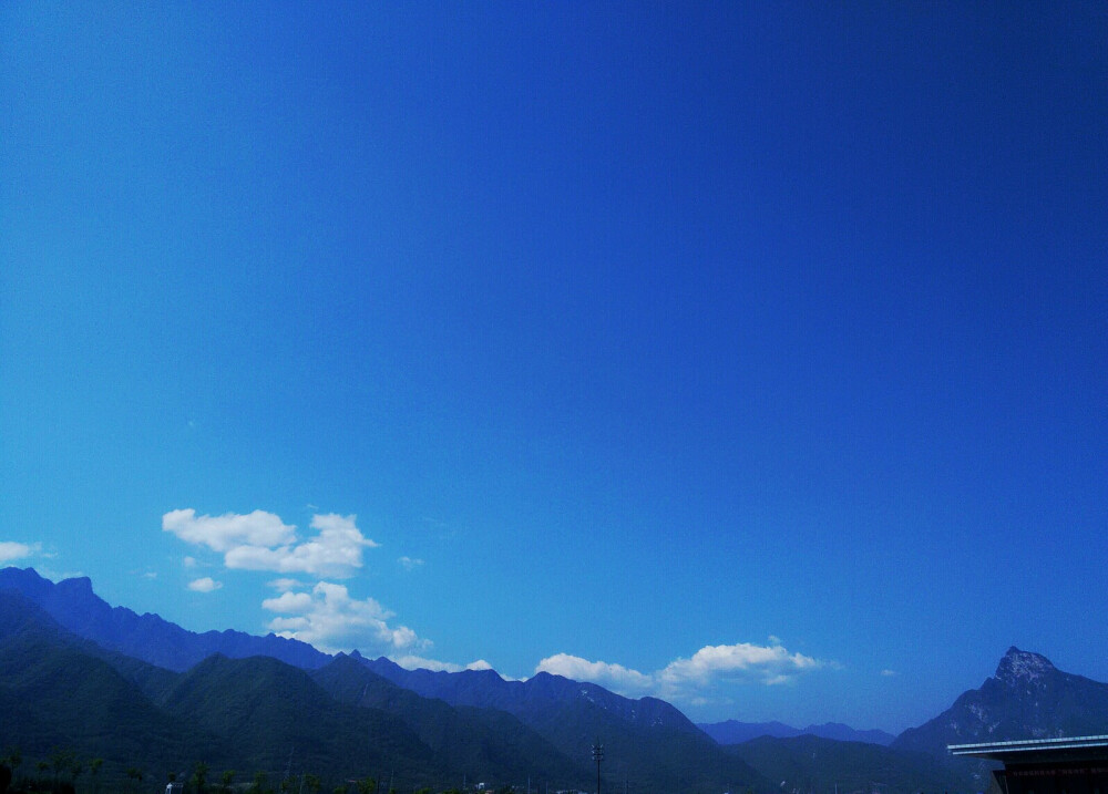 Blue sky.