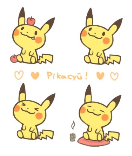 iPhone 平铺 壁纸 高清壁纸 plus壁纸 可爱卡通壁纸 超萌皮卡丘pika pika pikachu！