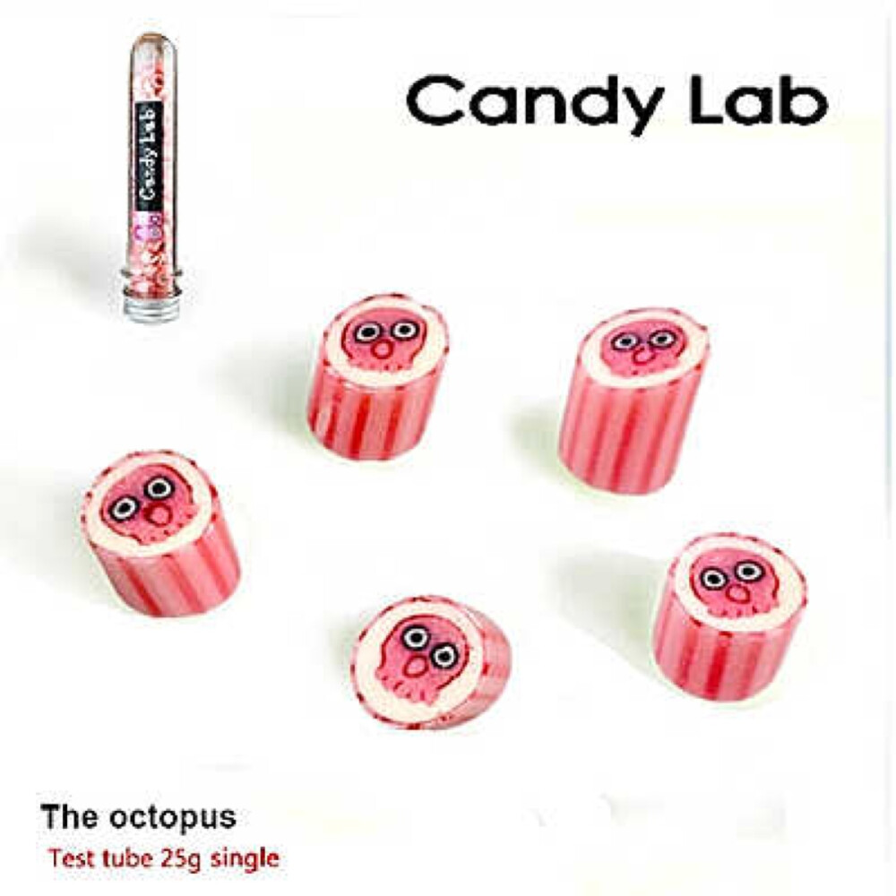 Candylab 澳洲纯手工糖果candy lab水果味硬糖【章鱼】25g 试管装