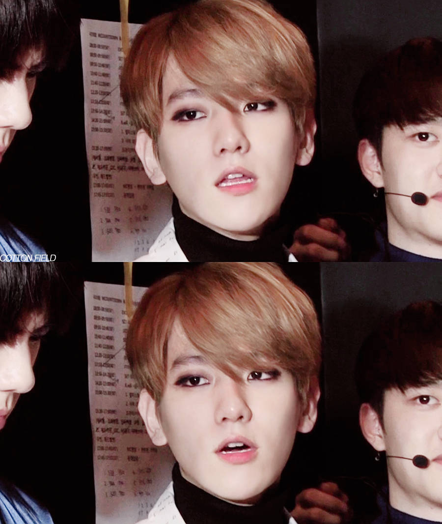 #边伯贤##BAEKHYUN# 150426 M!Countdown Backstage 伯贤 - 眼线美男?