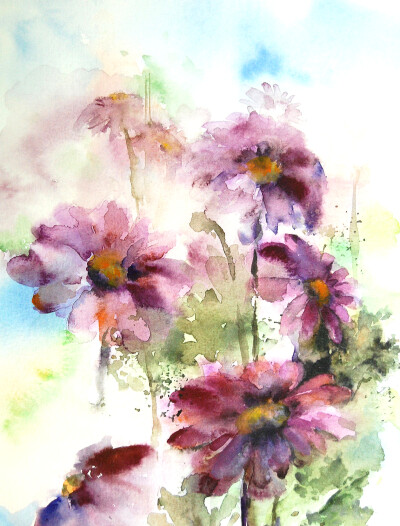 “ 梦幻”Flower水彩画--Sophie R 以色列
