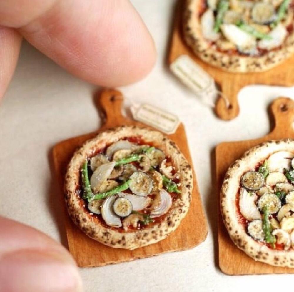 日本微型艺术家田中智创作迷你食物 萌萌哒 ins:nunus_house