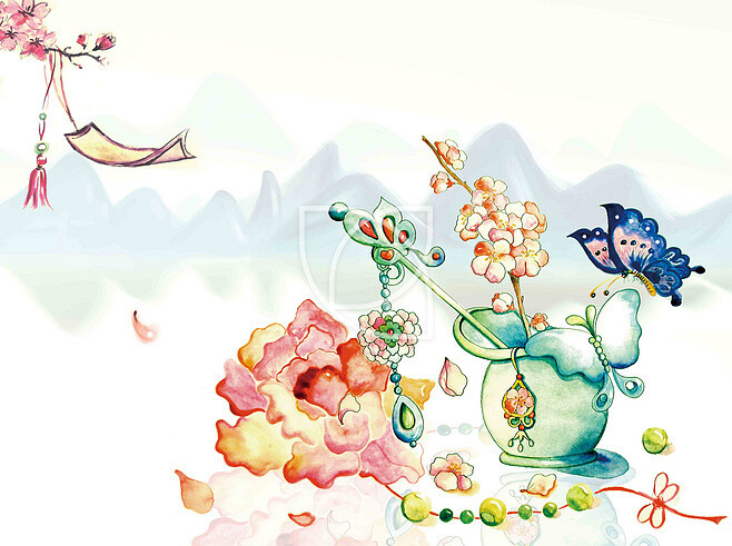 发簪 by插画师龙轩静