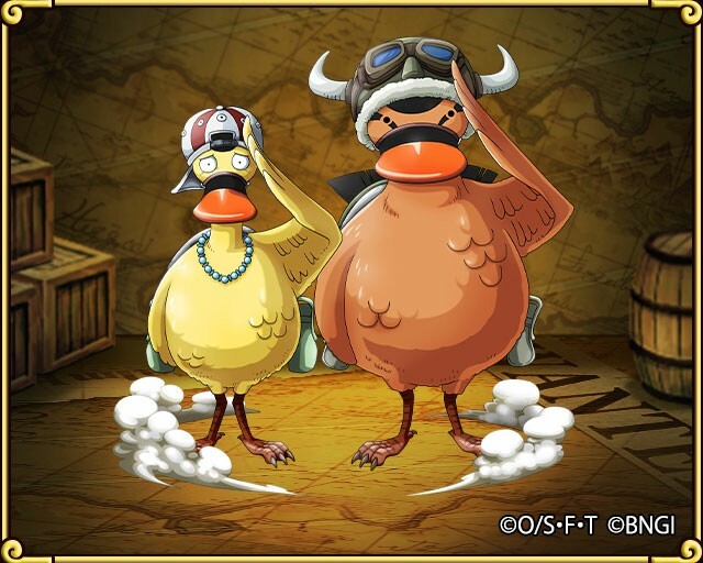 海贼王——卡鲁鸭:也是草帽海贼团的朋友之一,是薇薇公主的坐骑,在tv