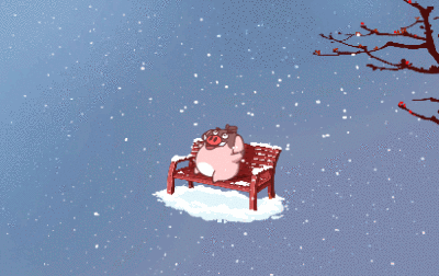 小猪滚滚 动态壁纸 下雪 大雪