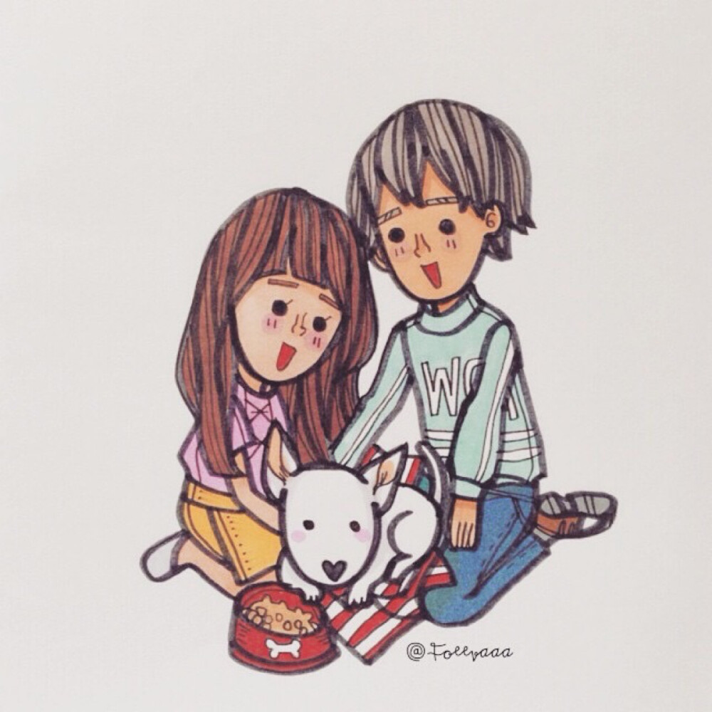 情侣头像手绘头像