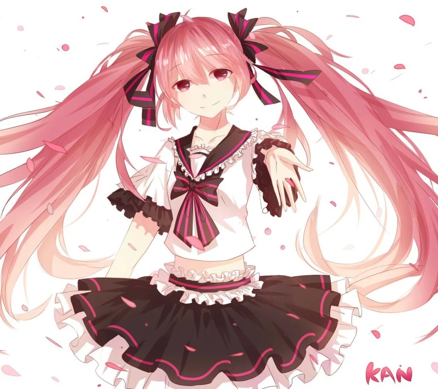 动漫图双马尾初音