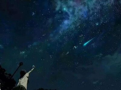 #最美星空# 毕竟星空包容的下一切落寞。 （唯美 清新 夜空 美图 繁星 二次元）