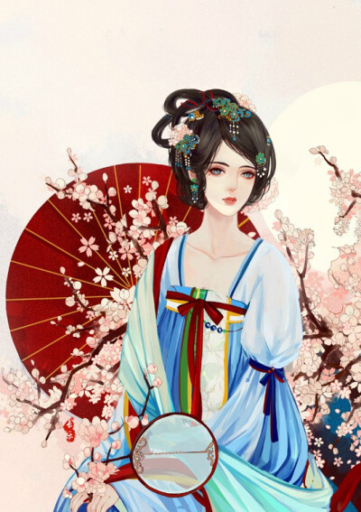 听弦断，断那三千痴缠。坠花湮，湮没一朝风涟。花若怜，落在谁的指尖。#唯美 古风#