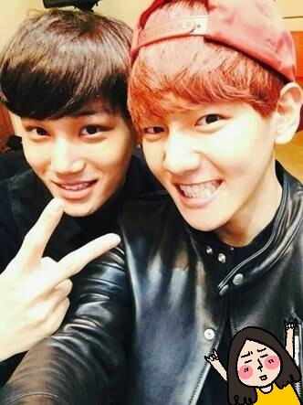 #EXO #We Are One! #KAI #Baekhyun (???? ???)好可爱..超可爱。么么..