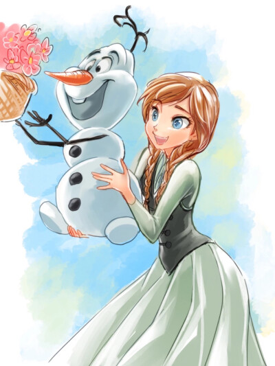 冰雪奇缘 Frozen 雪宝 Anna