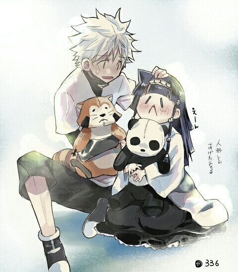 插画 美图 动漫 二次元 手绘 素材 全职猎人 奇犽,亚路嘉