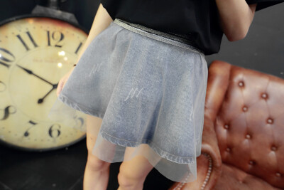 http://www.easyju.cn/mixin416/p_680176.action 2015欧洲站半身裙牛仔网纱拼接大摆型女装百搭半身裙夏季