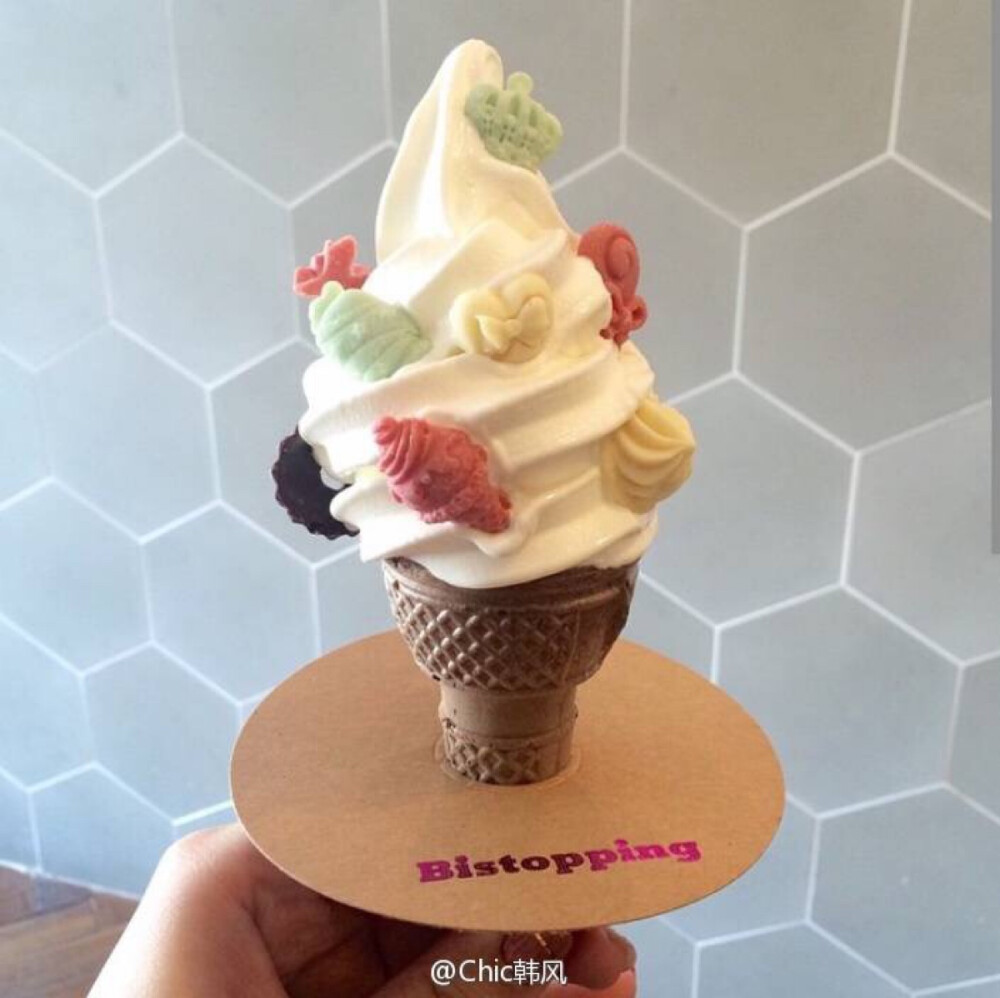 74chicfoodie74带花托的可爱冰激凌