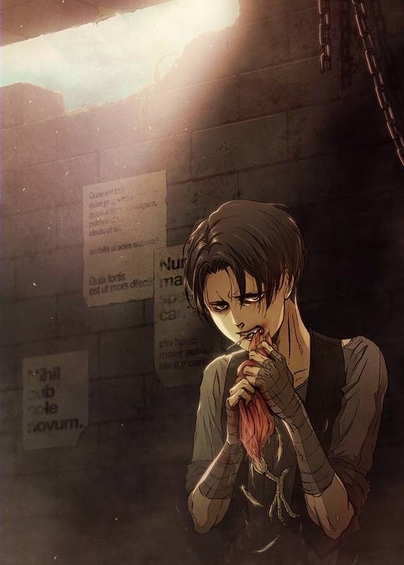 【侵删】#进击的巨人#自由之翼#插画#手绘#少年#动漫同人#利威尔# (๑•̀ㅂ•́)炸天啦！！！ tum: inu-moto