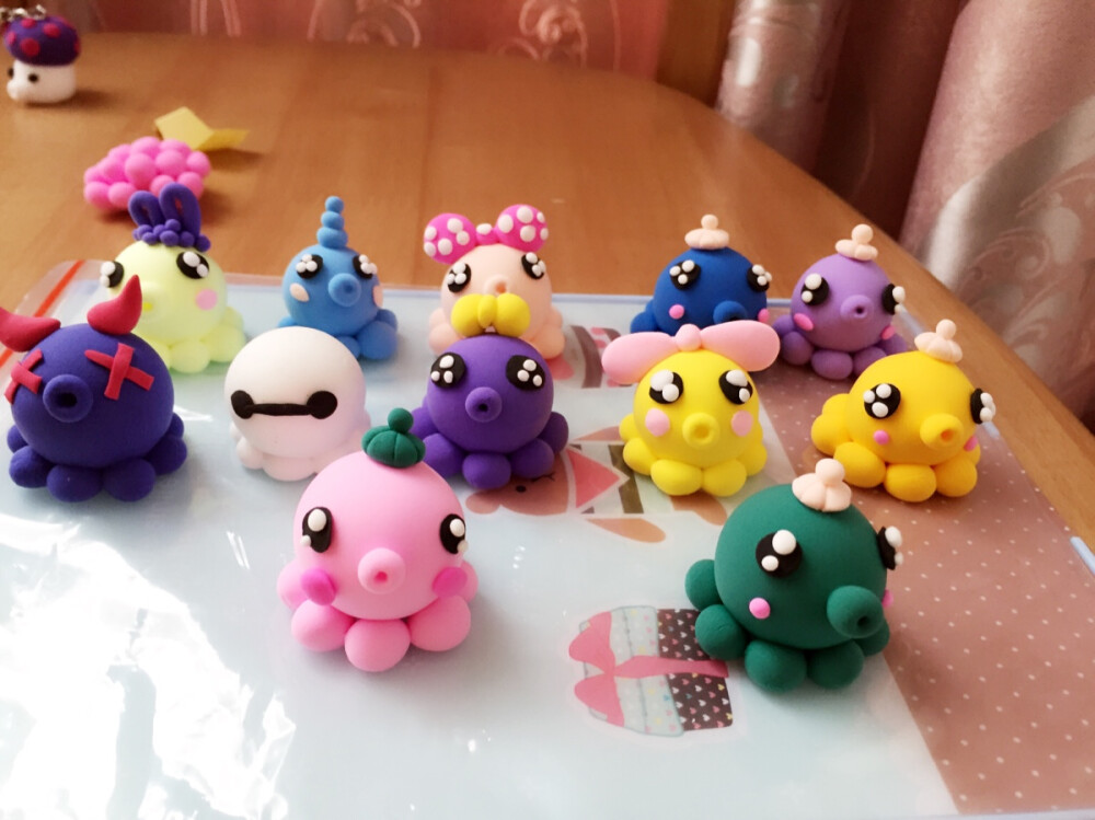 超级萌轻粘土章鱼