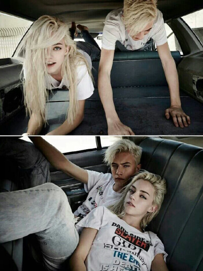 Lucky Blue Smith 与姐姐 Pyper America 一起登上 Ksubi 2015秋冬广告片。
