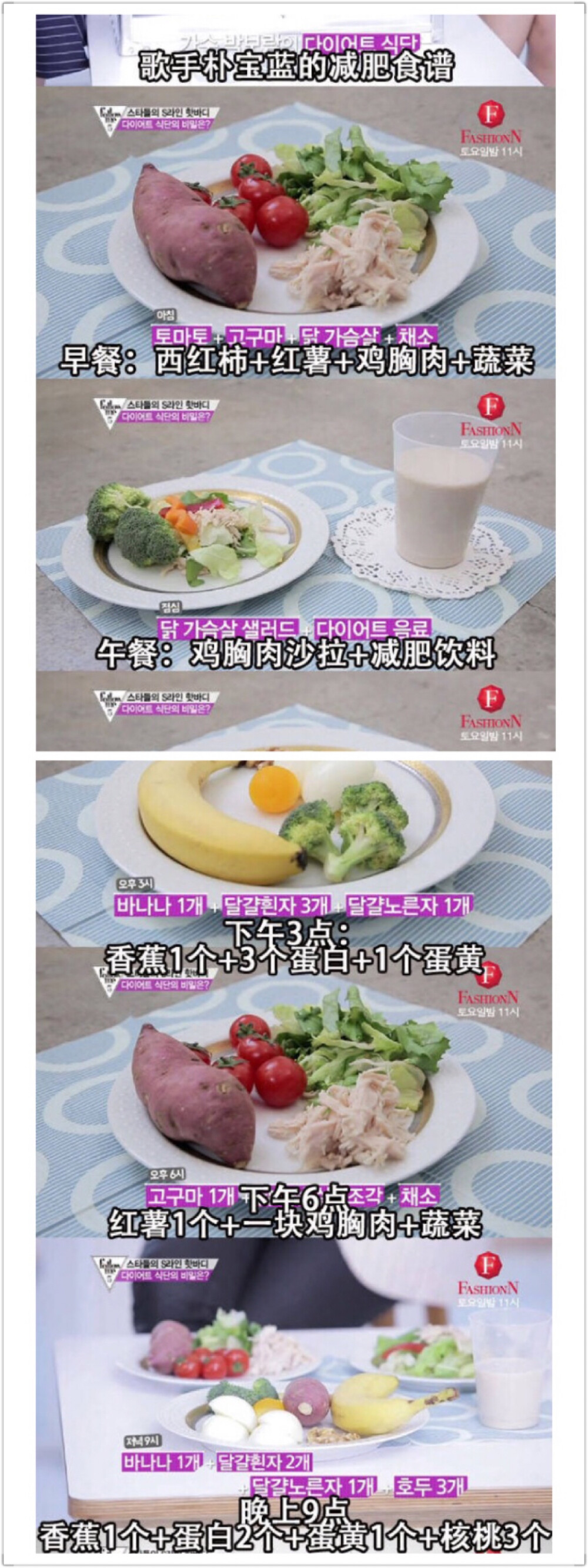 看看人家的减肥食谱