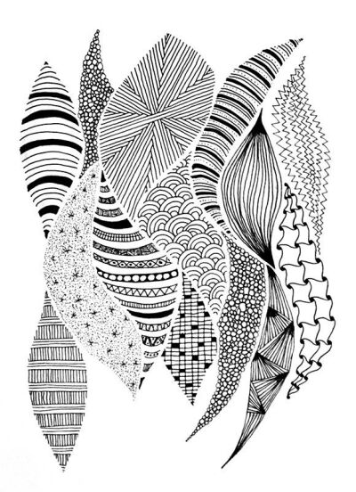 I like the flowing lines that seperate the different patterns #zentangle