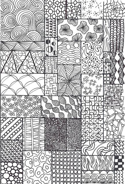 Pattern sheet for zentangle | ::