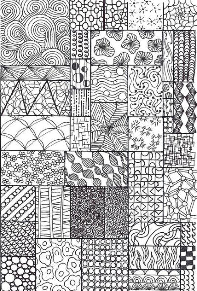 Pattern sheet for zentangle | ::