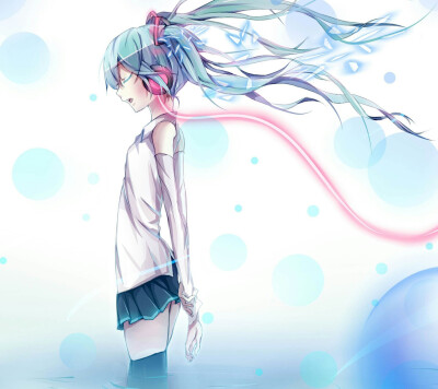 初音未來 藍色 二次元