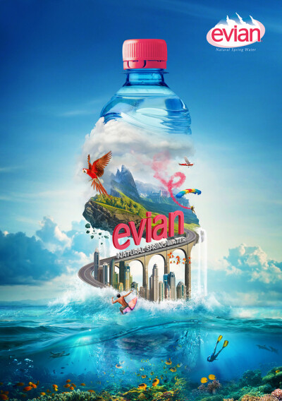 EVIAN Natural Spring Water : Evian Natural Spring Water