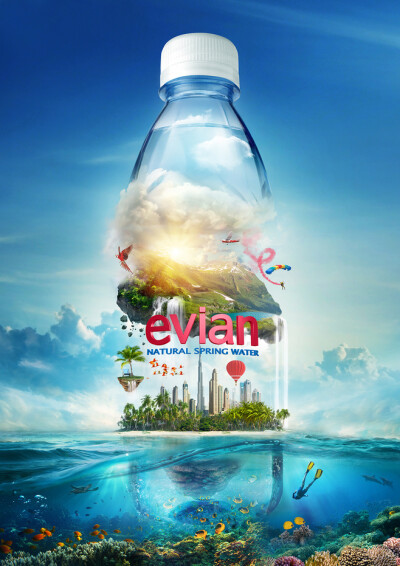 EVIAN Natural Spring Water : Evian Natural Spring Water