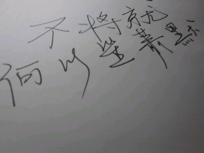 不将就。 MY writing