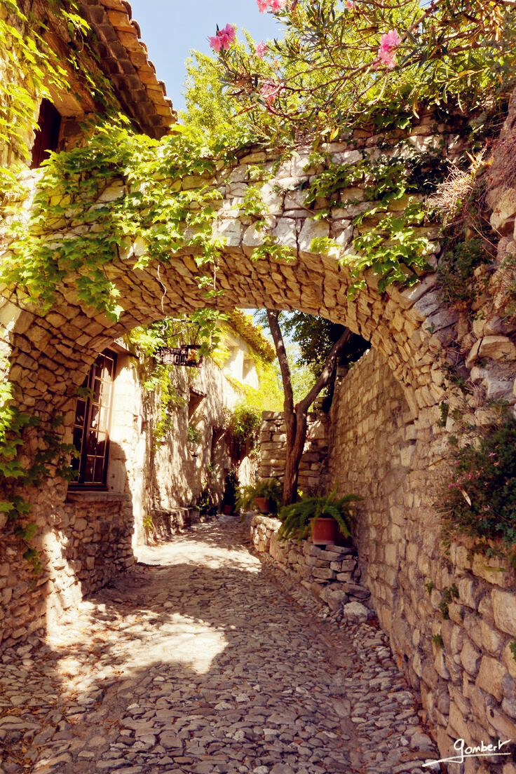 Séguret, Provence, France。塞居勒(又译塞古埃村)，是法国普罗旺斯-阿尔卑斯-蓝色海岸大区沃克吕兹省的一个市镇，属于卡庞特拉区韦松拉罗迈纳县。塞居勒被誉为普罗旺斯最美小镇之一。普罗旺斯遍布着大片的葡萄园，塞居勒则是其中最典型的村落之一，而这里产出的红酒带有明显的杏仁香气。