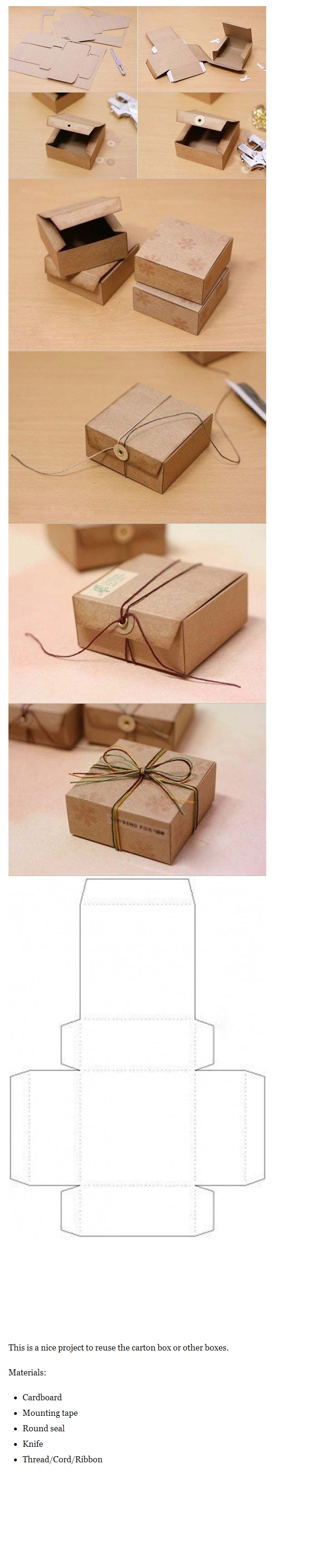 DIY Gift Box from Cardboard