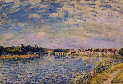 1862年，西斯莱进入格莱尔画室习画，并结识了克劳德·莫奈（Claude Monet，French Impressionist Painter）、巴齐依和奥古斯特·雷诺阿)等人。四位志同道合的青年画家，经常结伴到巴黎近郊的枫丹白露林中进行户外写生…