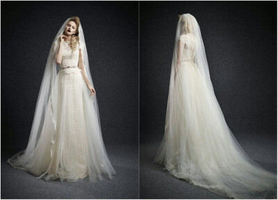 Ersa Atelier 2015 秋冬婚纱系列——当宫廷式的婚纱邂逅复古的发型与唇色