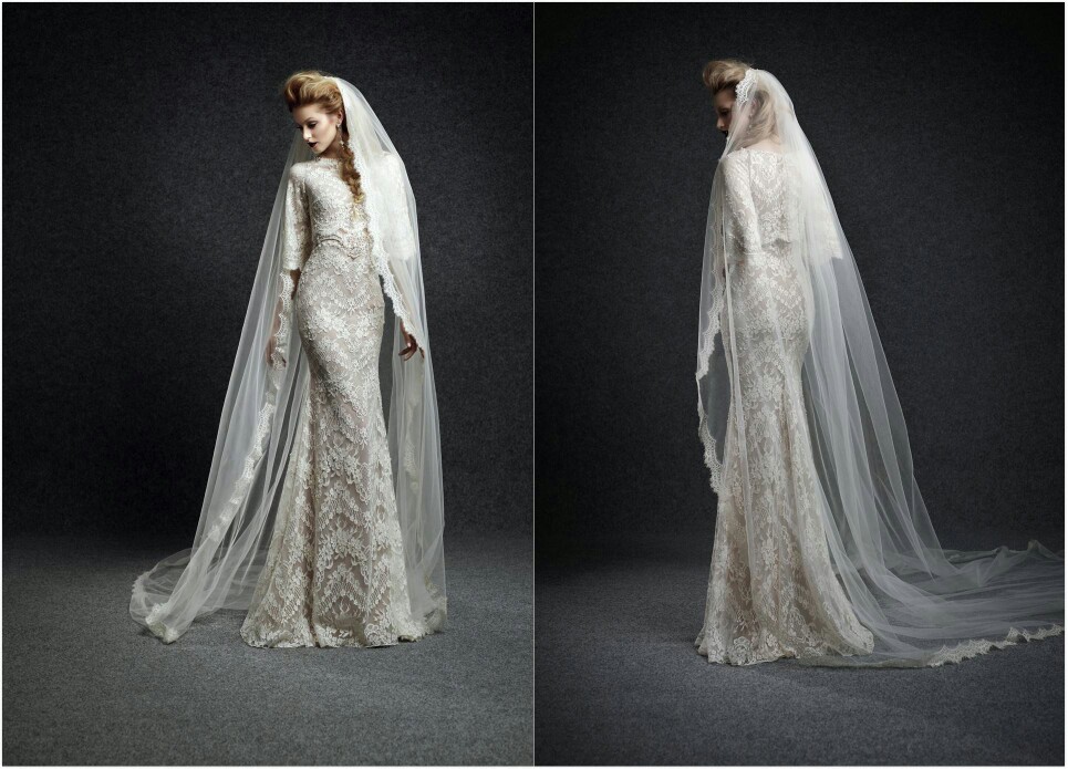 Ersa Atelier 2015 秋冬婚纱系列——当宫廷式的婚纱邂逅复古的发型与唇色