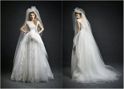 Ersa Atelier 2015 秋冬婚纱系列——当宫廷式的婚纱邂逅复古的发型与唇色