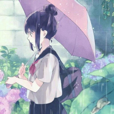 在雨中。。