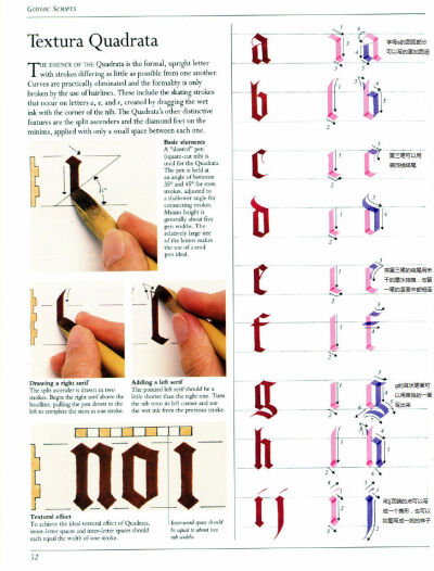 #哥特#哥特字母 小写 写法教程1