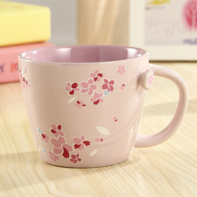 5钻淘宝老店（龙翔艺术）星巴克starbucks日式田园樱花陶瓷马克杯 咖啡杯 茶杯 水杯