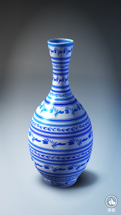 Pottery_China Style青花鹅颈大花瓶