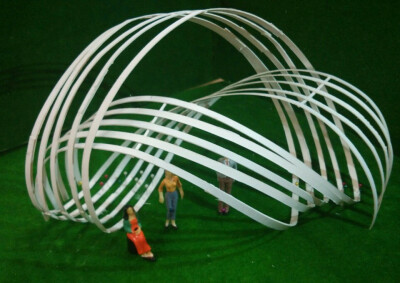 为学院竹子建造节做的1：15的方案，蝉茧，立体构成。。
