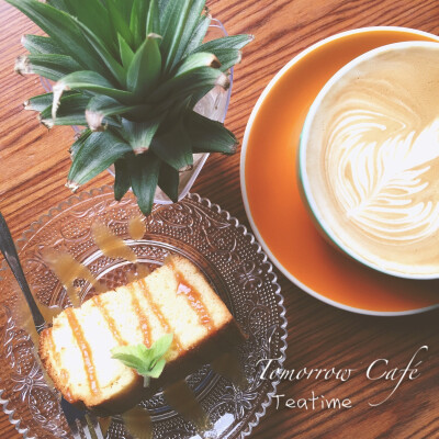 #【Teatime】# Tomorrow teatime. 【焦糖戚风+Cappuccino】