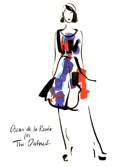 OSCAR DE LA RENTA FOR THE OUTNET手绘图